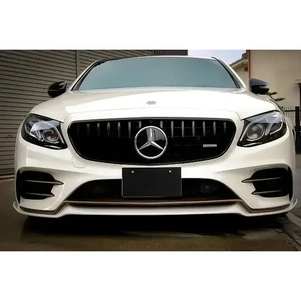 Grill Mercedes E-class W213 S213 C238 16- Gt-r Panamericana Design Black With 360 Camera - 5