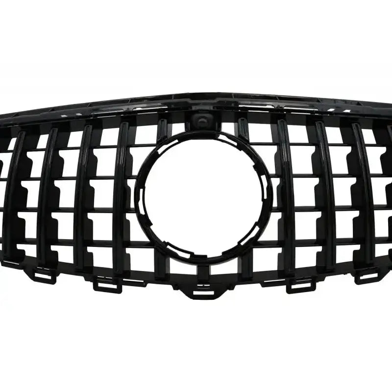 Grill Mercedes E-class W213 S213 C238 16- Gt-r Panamericana Design Black With 360 Camera - 2