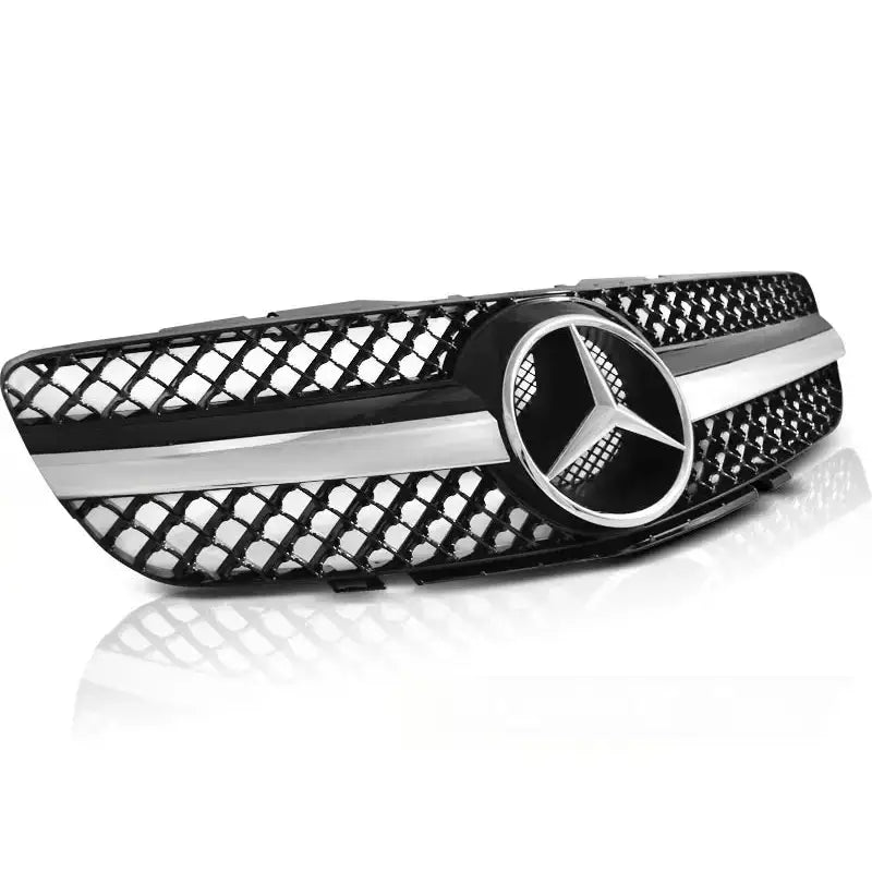 Grill Mercedes Sl R230 01-06 Cl63 Style Black Chrome - 1