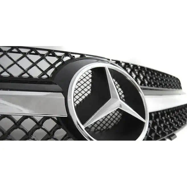 Grill Mercedes Sl R230 01-06 Cl63 Style Black Chrome - 4