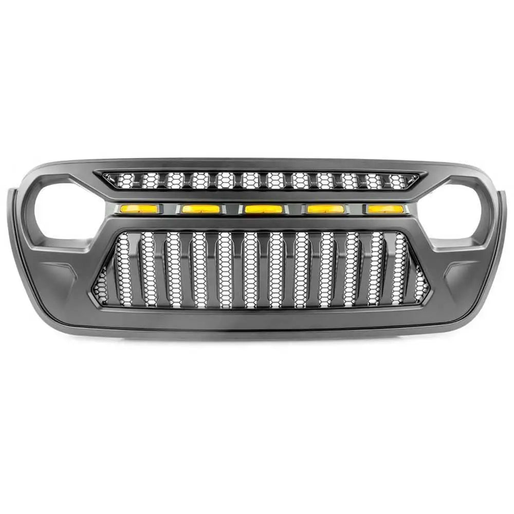 Grill Ofd Angry Eyes Med Amber-lys - Jeep Wrangler Jl 2 d 18- - 1