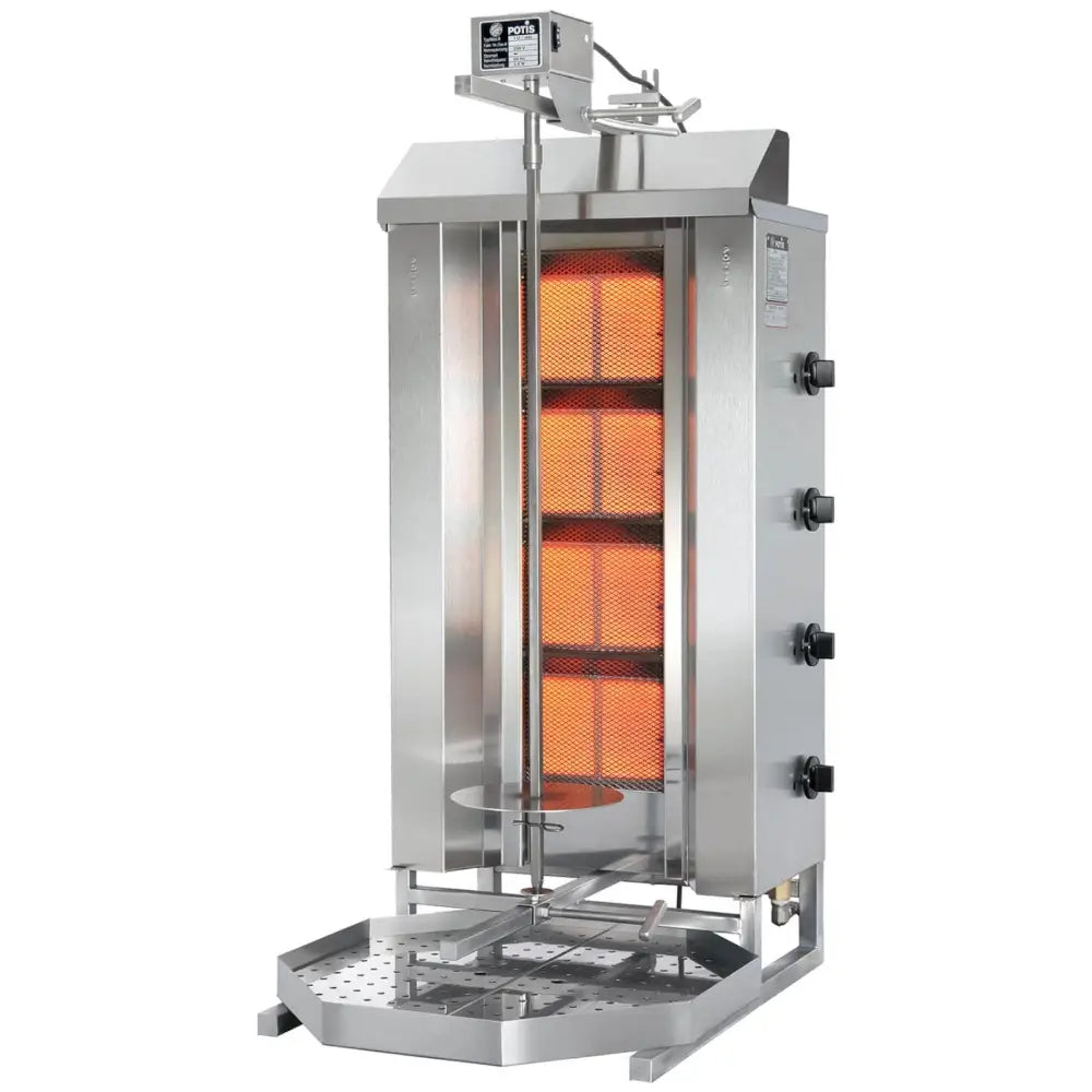 Grillkoker For Kebab Og Gyros Propan Potis 70 Kg 230 v 11,2 Kw Kokeutstyr Til Kebab Og Gyros Propan Potis 70 Kg 230 v