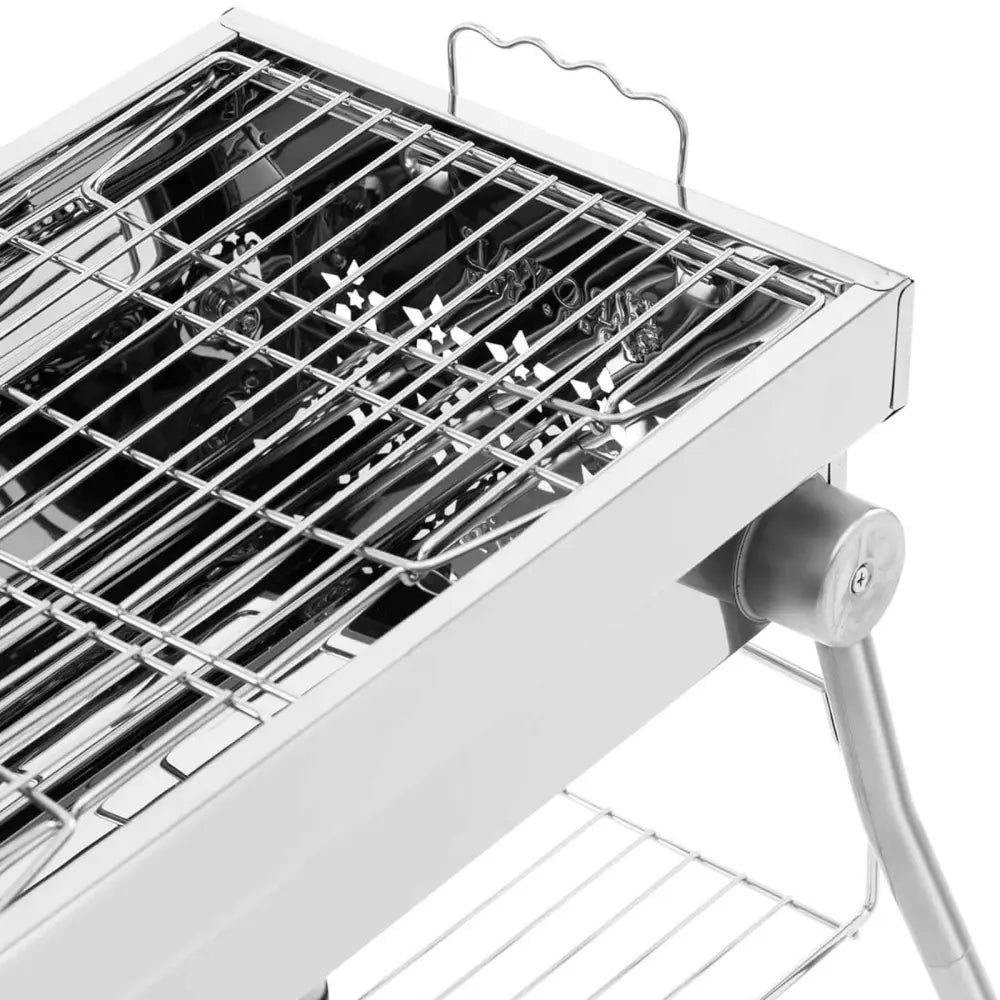 Grillkull Med Sammenleggbar Rist Og Hylle 53 x 26 Cm - 4