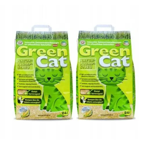 Grønn Katt Naturlig Kornbasert Klumpende Kattesand 2 x 24 Liter - 1