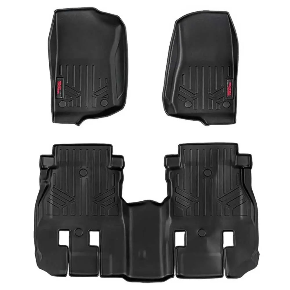 Gulvmatte Sett Foran Og Bak - Rough Country Til Jeep Wrangler Jl 4 d 18- - 1