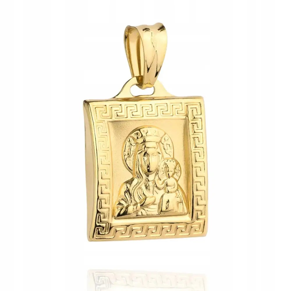 Gyllen Medaljong Av Jomfru Maria i 585 Gull - 1
