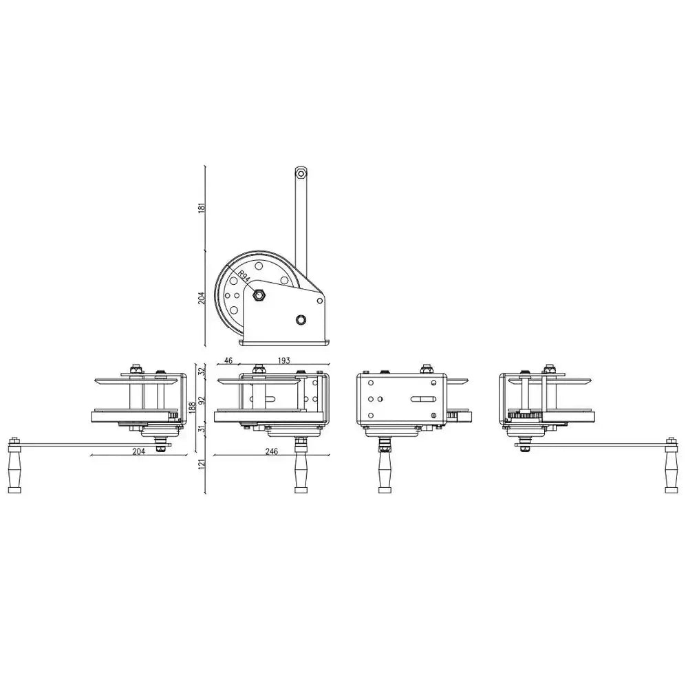 Håndvinsj Dragon Winch Dwk-o 1800hd Bånd/ståltau - Med Bånd 2