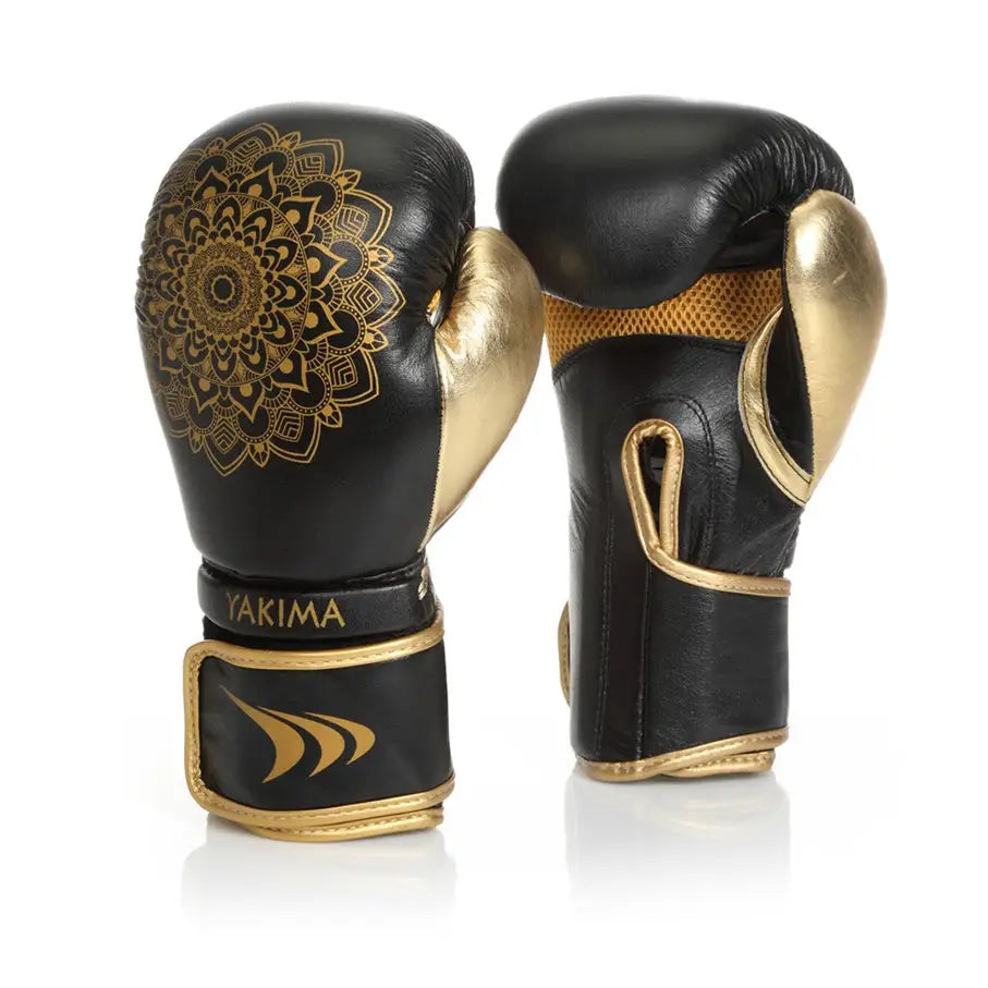 Hanske For Kvinner Med Mandala Black/gold 12 Oz - 1