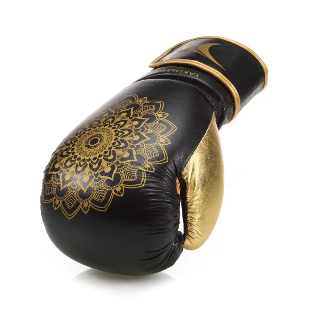 Hanske For Kvinner Med Mandala Black/gold 12 Oz - 2