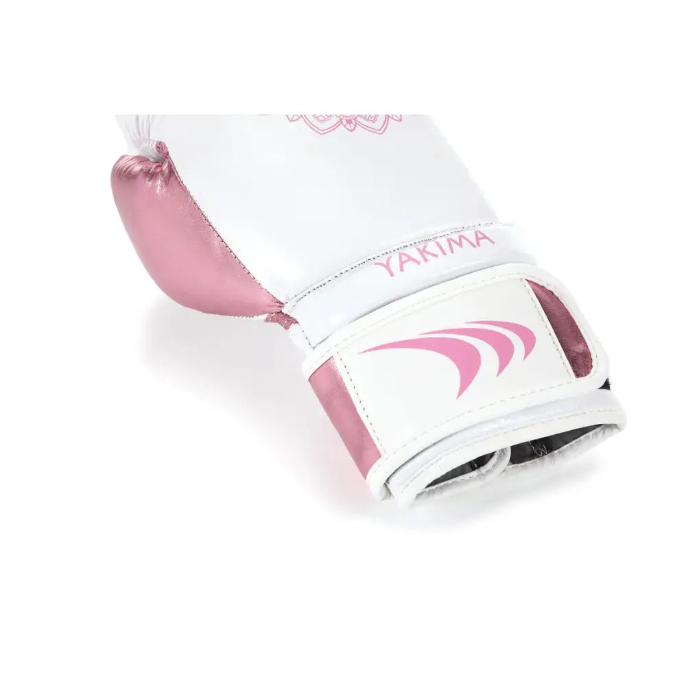 Hansker Dame Mandala White/pink 6 Oz