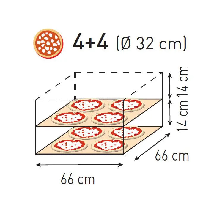 Hendi Dobbelt Grunnleggende Pizzaovn - 8 Pizzaer