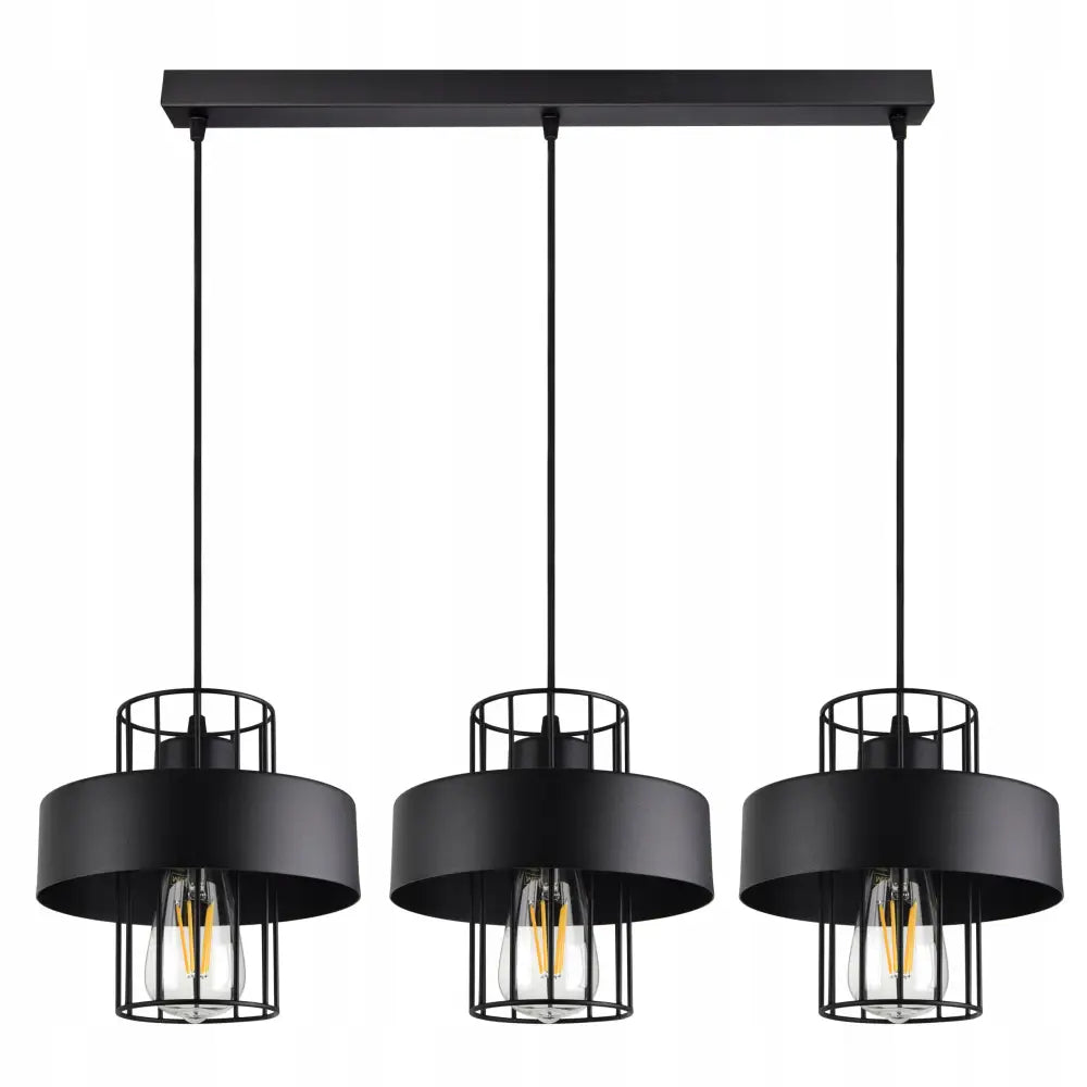 Hengelampe Lysekrone Taklampe Svart Hvit Loft - 1