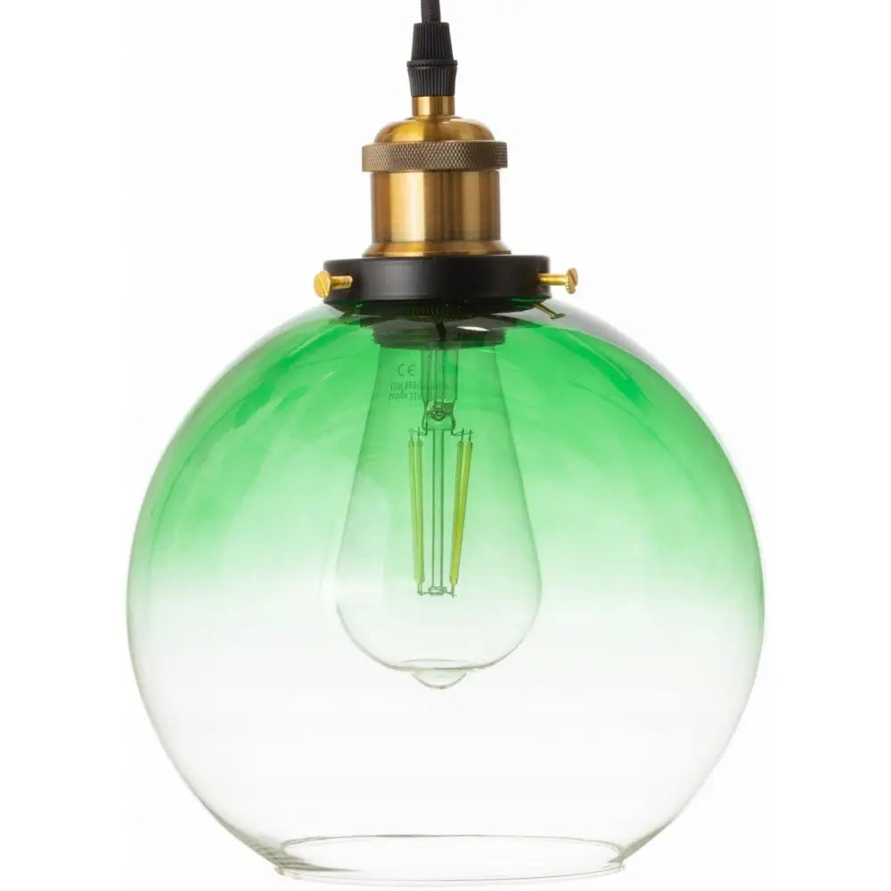 Hengende Glasslampe Ombre Kule Grønn (wsp009 Grønn) - 1