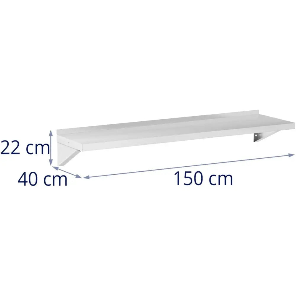 Hengende Kjøkkenveggmontert Hylle Av Stål Opptil 80 Kg 150 x 40 Cm. - 6