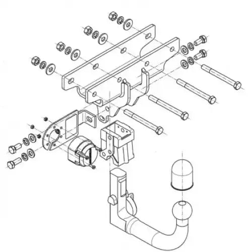 Hengerfeste (3500kg 175kg) - Jeep Wrangler Jk 06- - 3