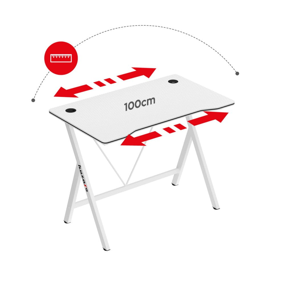 Kabelgjennomføring nummer 2 på Huzaro Hero 1.4 hvit 100 cm