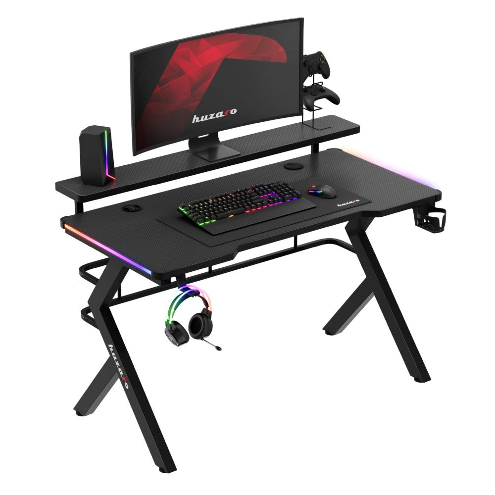 Huzaro Hero 5.0 RGB gamingbord 120 cm – RGB LED-belysning tent langs kanten