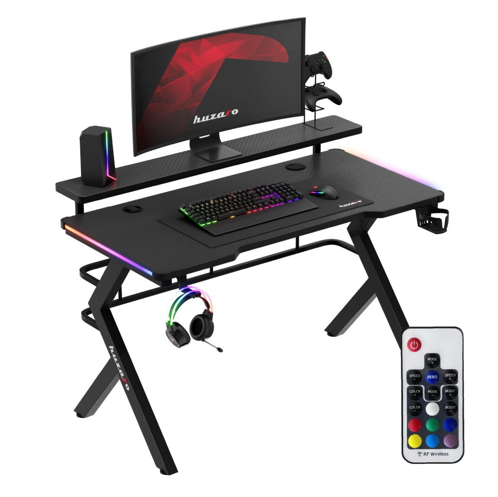 Huzaro Hero 5.0 RGB – justerbare stålføtter og ramme sett nedenfra