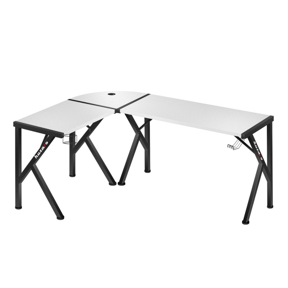 Huzaro Hero 6.3 hvit bordplate med karbonbelegg, sett ovenfra