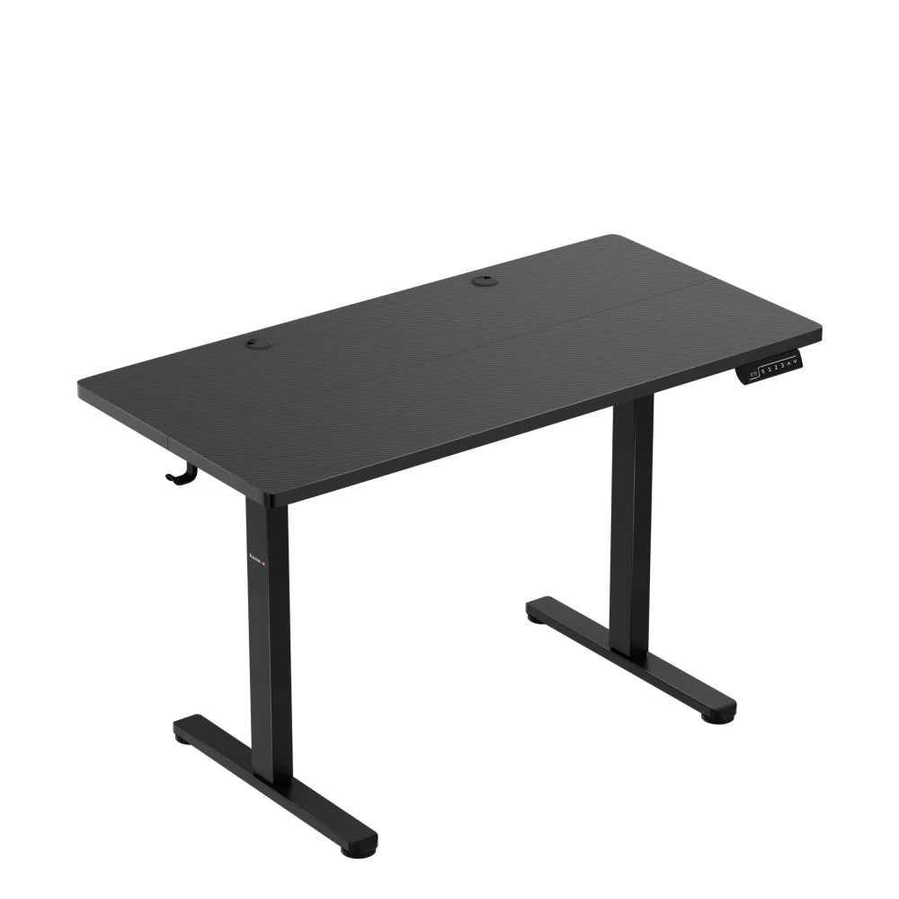 Huzaro Hero 8.1 svart gaming-skrivebord 120 cm i hevet posisjon