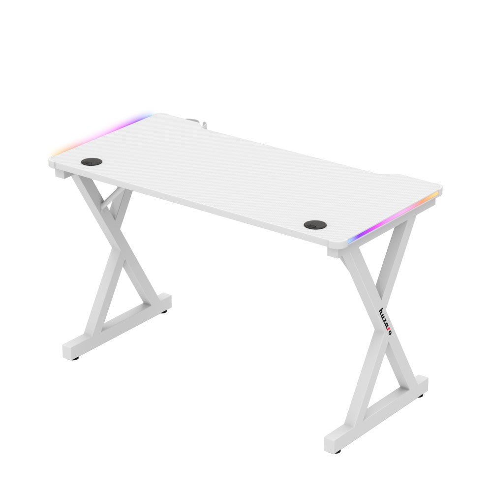Huzaro Hero 2.3 gamingbord hvit – kabelgjennomføring nærbilde