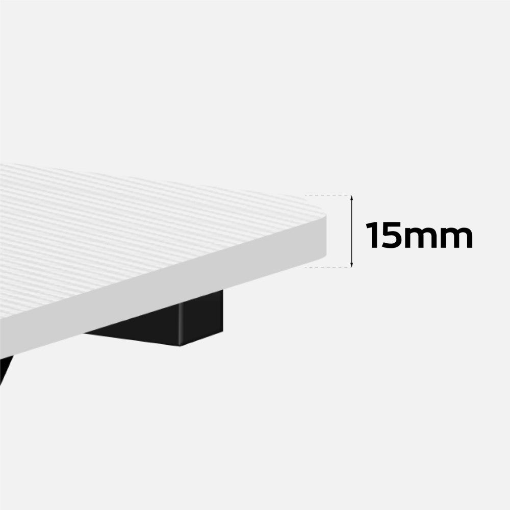 Huzaro Hero 7.0 hvit gamingbord – innebygd hodetefonholder på siden