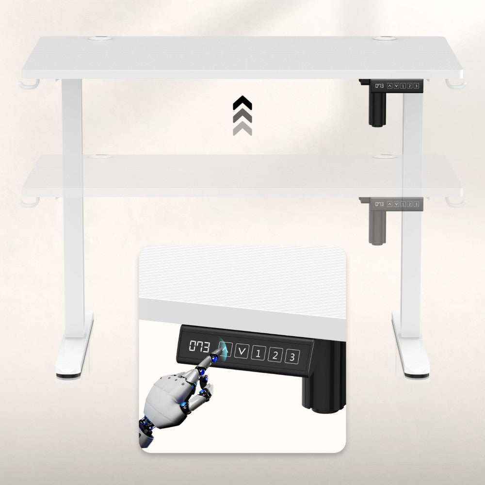 Huzaro Hero 7.9 hvit 100 cm – bordplate ovenfra