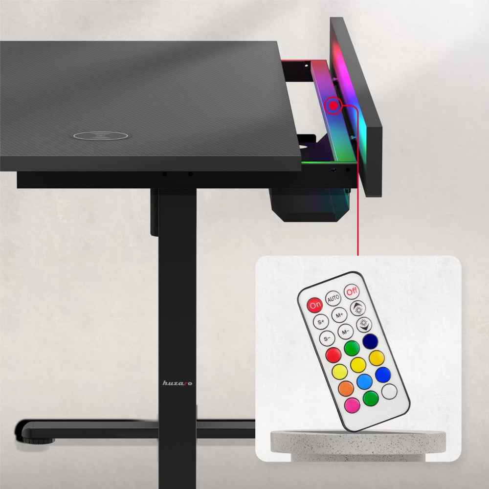 Elektrisk høydejusteringspanel på Huzaro Hero 8.7 RGB