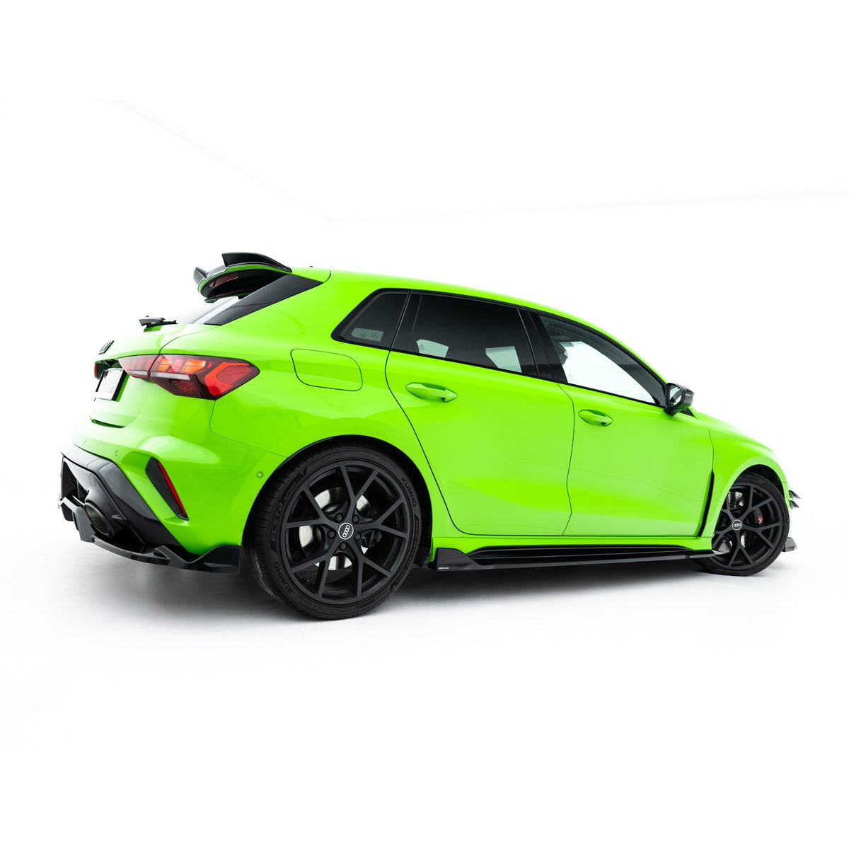 Sideskjørt diffusers V.2 i blank sort ABS til Audi RS3 Sportback 8Y Facelift