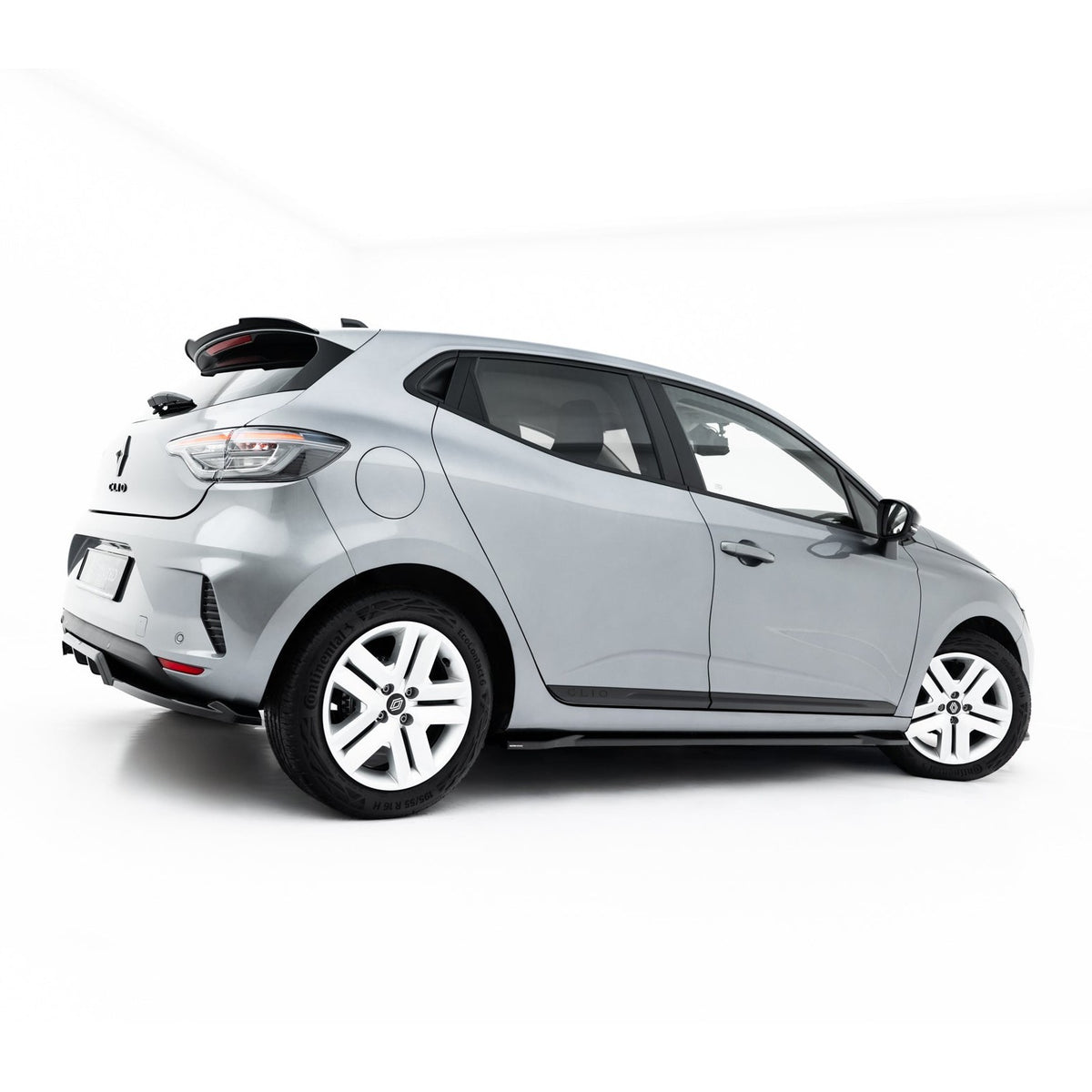 Sideskjørt diffusers til Renault Clio Mk5 Facelift i blank sort ABS