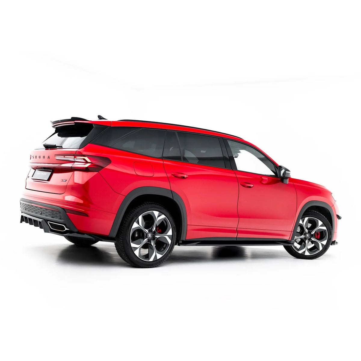 Sideskjørt diffusers til Skoda Kodiaq RS Mk2 i Gloss Black ABS