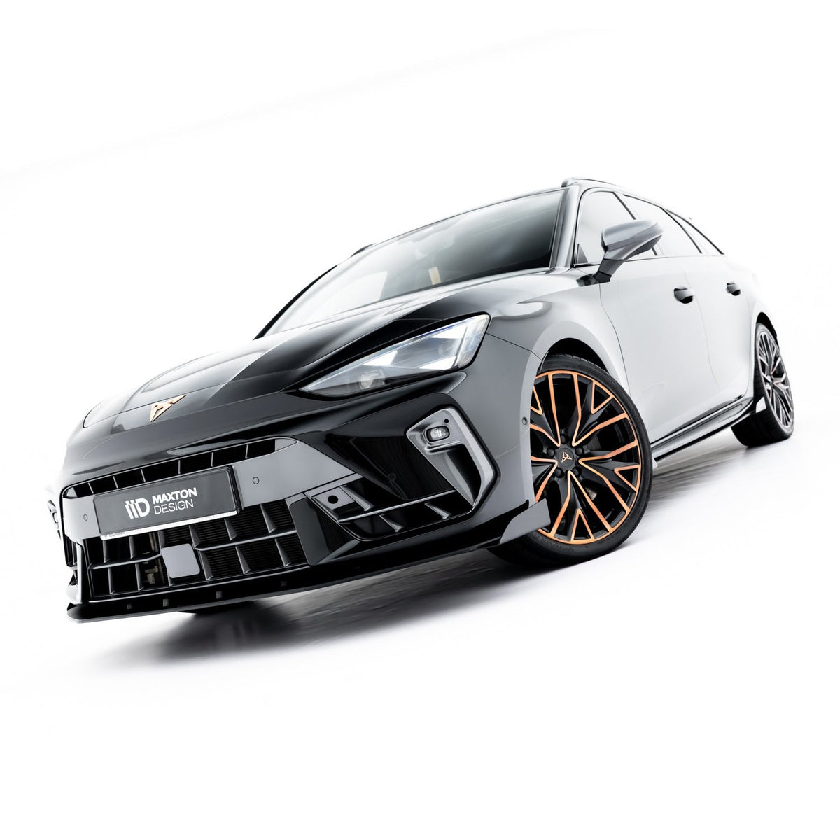Street Pro frontsplitter til Cupra Leon Mk1 Facelift i matt sort ABS