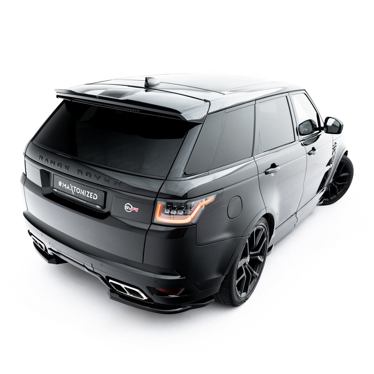 Spoiler cap i blank sort ABS til Land Rover Range Rover Sport SVR Mk2 Facelift