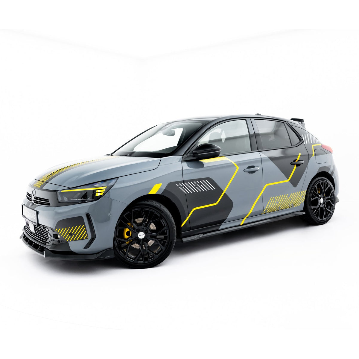 Splittersett i blank sort ABS til Opel Corsa F Facelift