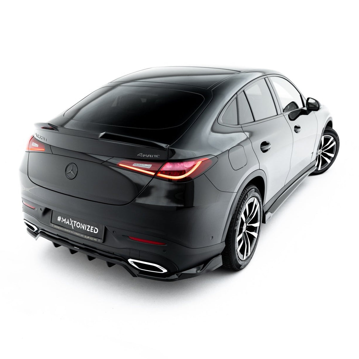Maxton Design spoiler cap i blank sort ABS til Mercedes-Benz GLC Coupe C254