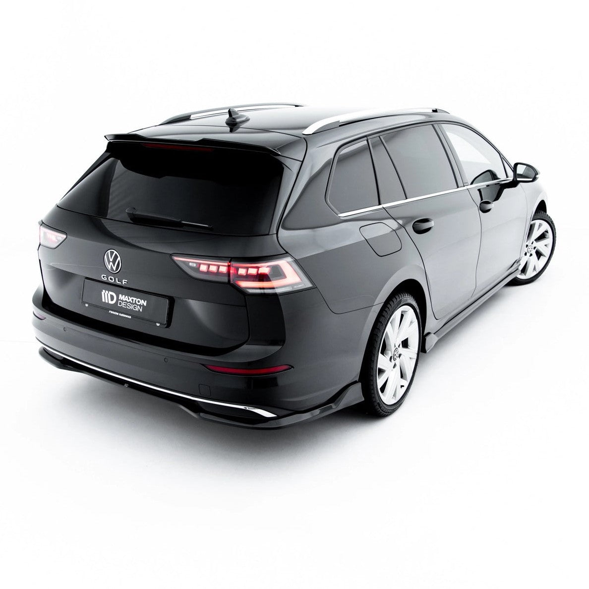 Spoiler Cap i blank sort ABS til Volkswagen Golf Variant Mk8 Facelift