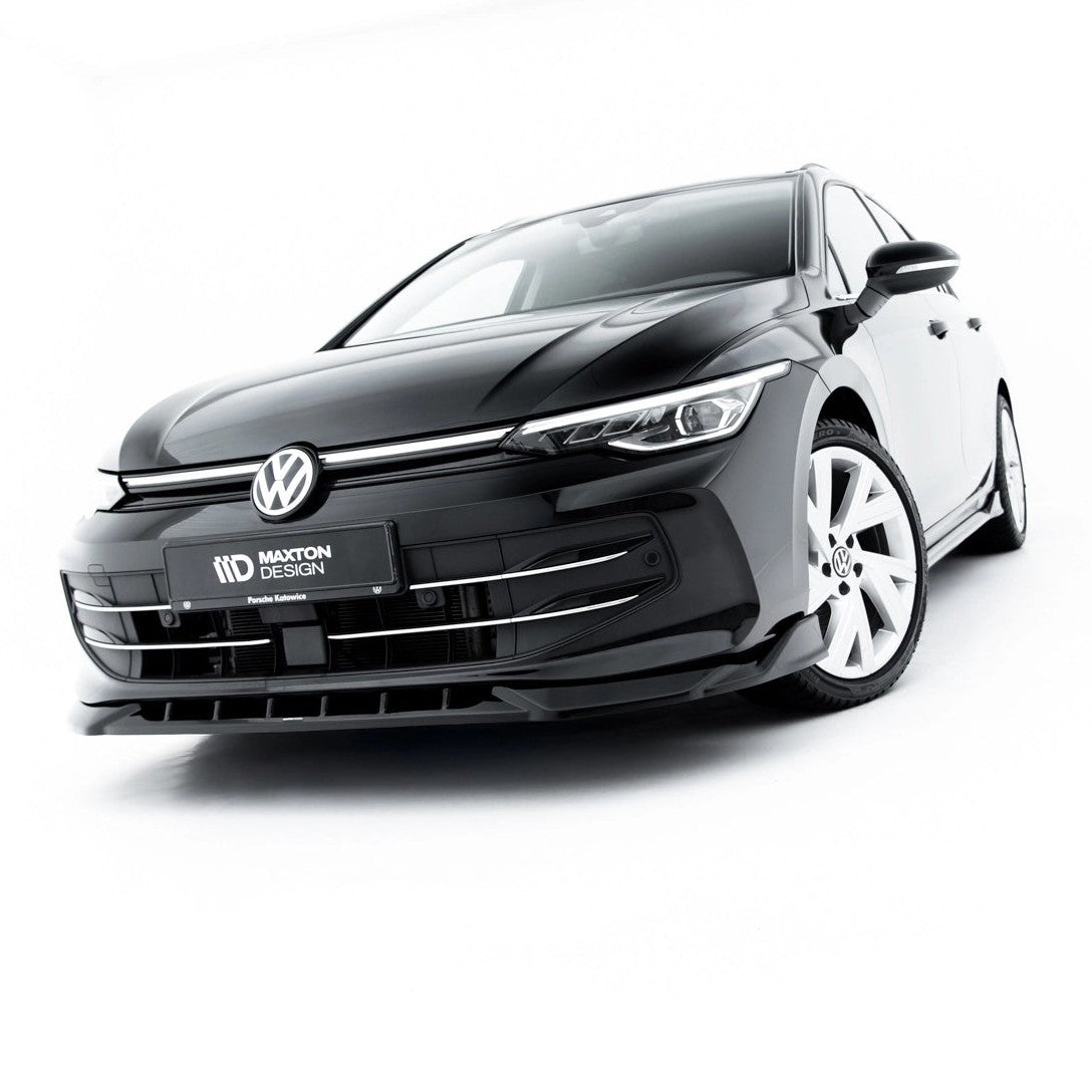 Frontsplitter i blank sort ABS til Volkswagen Golf Variant Mk8 Facelift