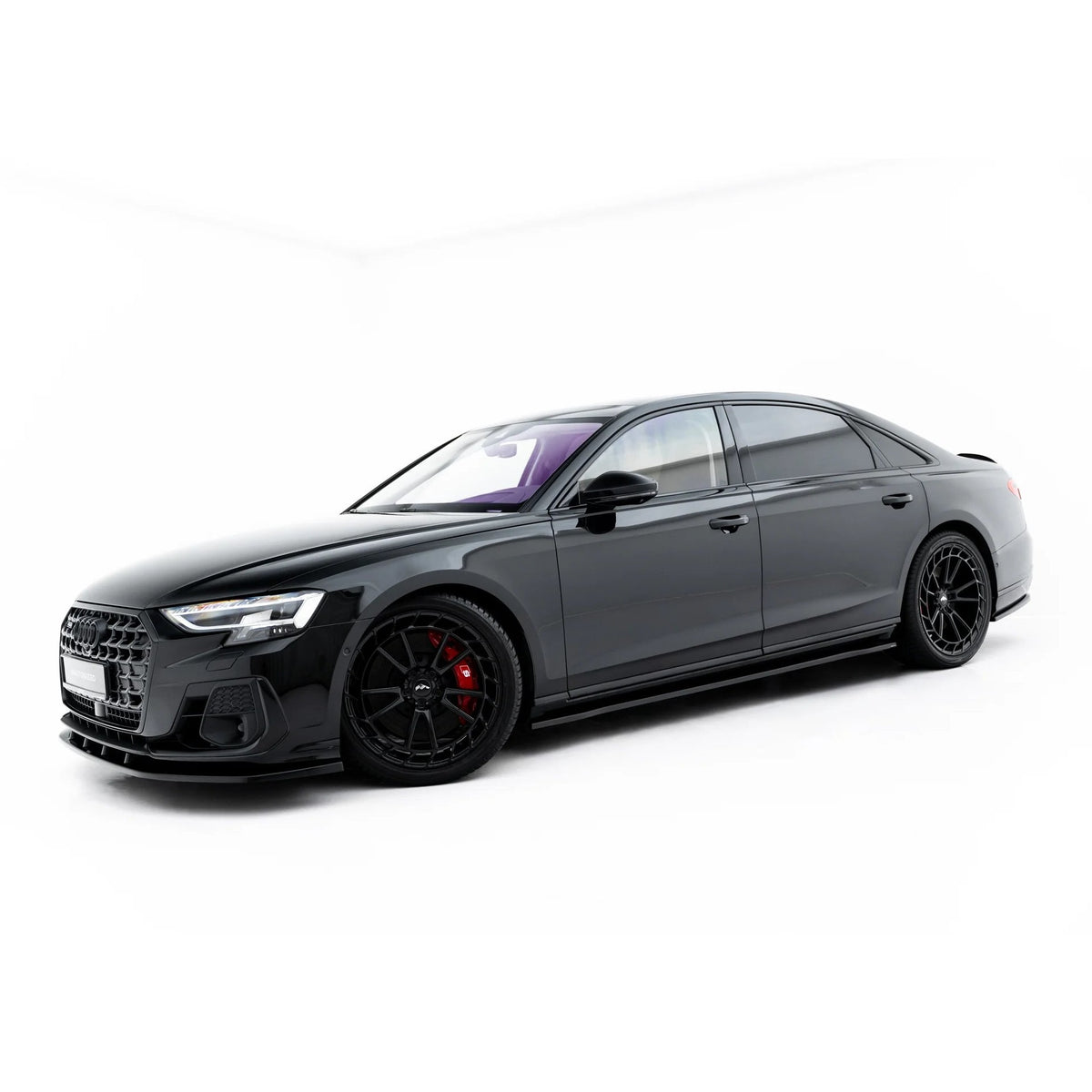 Sideskjørt diffusers i Gloss Black ABS til Audi A8 S-Line Long D5