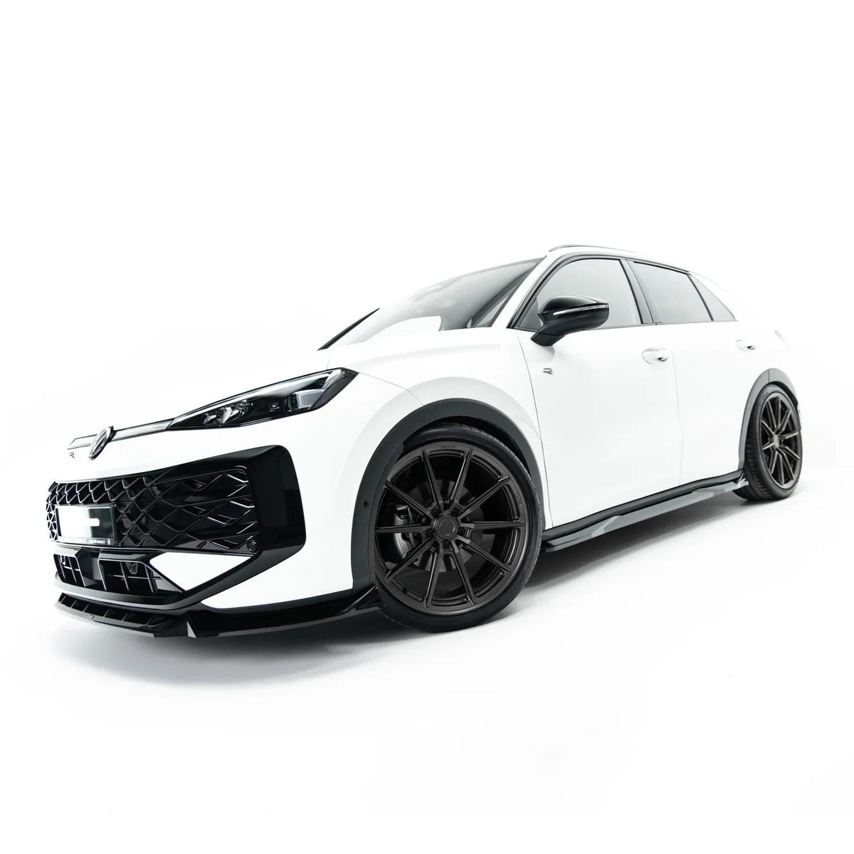 Splittersett i blank sort ABS til Volkswagen T-Roc R-Line Mk2