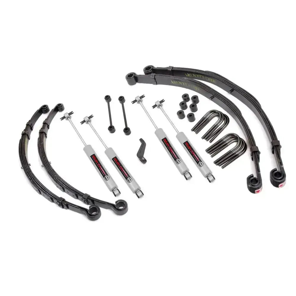 Hevesett 4’ Rough Country Lift Kit Suspension - Jeep Cj 82-86 - 1