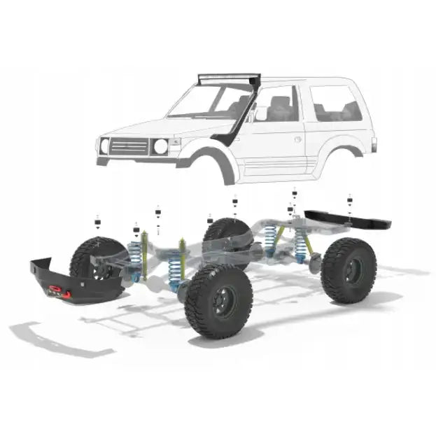 Hevesett Karosseri 1’ - Mitsubishi Pajero i / Ii 3d + 2,5cm 88-00 - 2