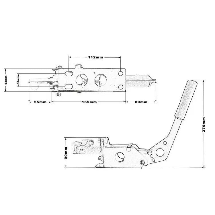 Hydraulisk Håndbrekk Proracing Silver Horisontal/vertikal - 6