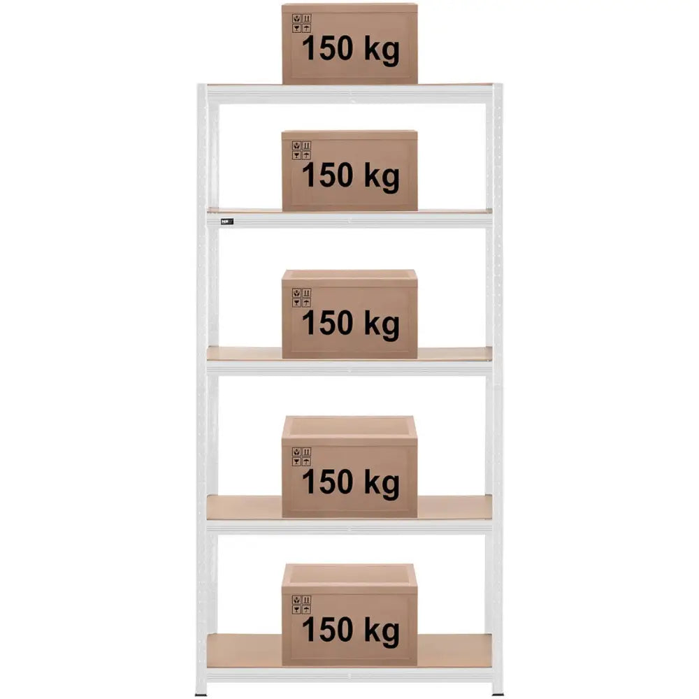 Hylle Metall 5 Hyller 750 Kg 100 x 60 x 197 Cm Grå - 6