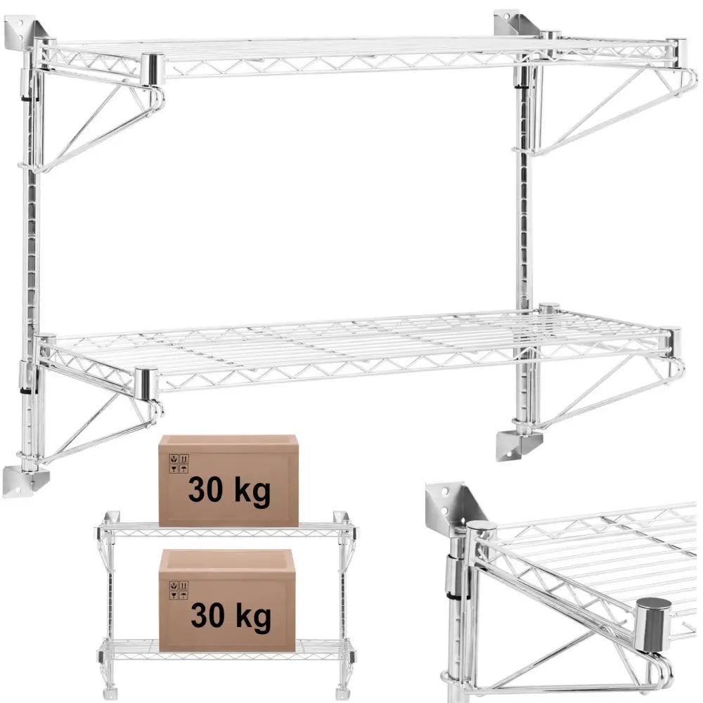 Hyller i Metall til Veggdobbel Opptil 60 Kg 90 x 35 x 60 Cm