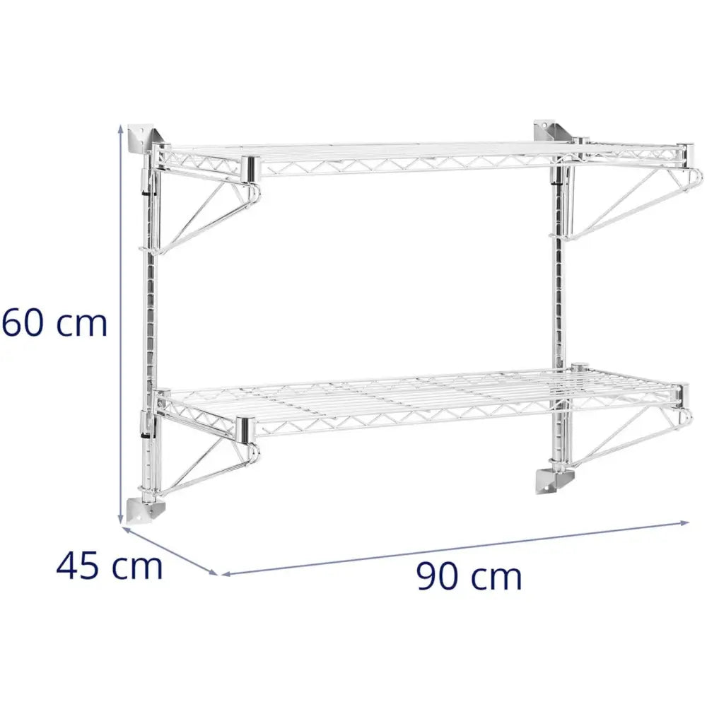 Hyller i Metall Til Veggdobbel Opptil 60 Kg 90 x 35 x 60 Cm - 8