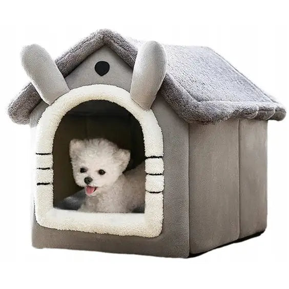 Hytteformet Seng Hus For Hund Og Katt 50 x 40 x 46 Cm - 1