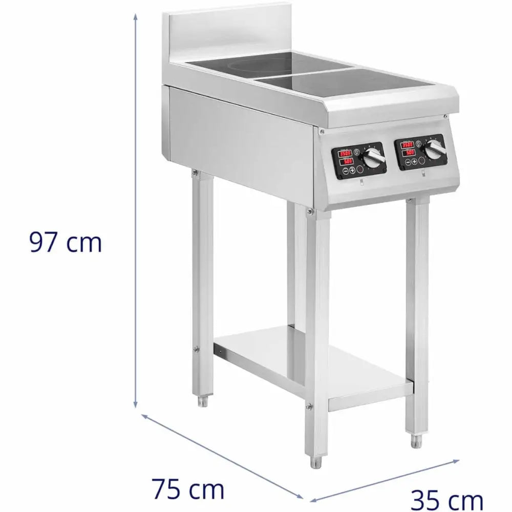 Induksjonskokeplate 2 Brennere Frittstående 400 v 2 x 3500 w - 7