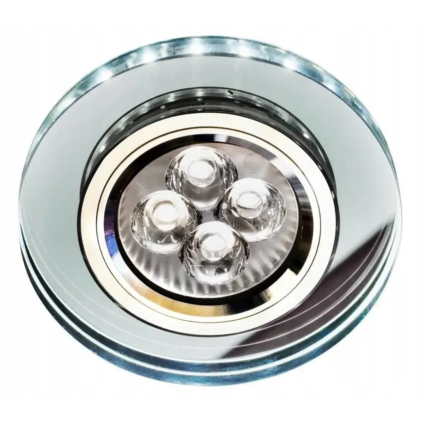 Innfelt Rund Hvit Led Downlight Med Kaldt Lys Gu10 - 1