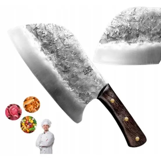 Japansk Kokkekniv Skarp Håndsmidd Kjøtt- Og Grønnsakskleaver 30cm - 1