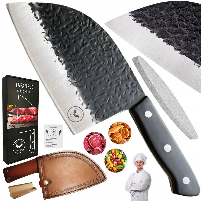 Japansk Kokkekniv Skarp Kjøkkenkniv For Kjøtt Og Grønnsaker - 1